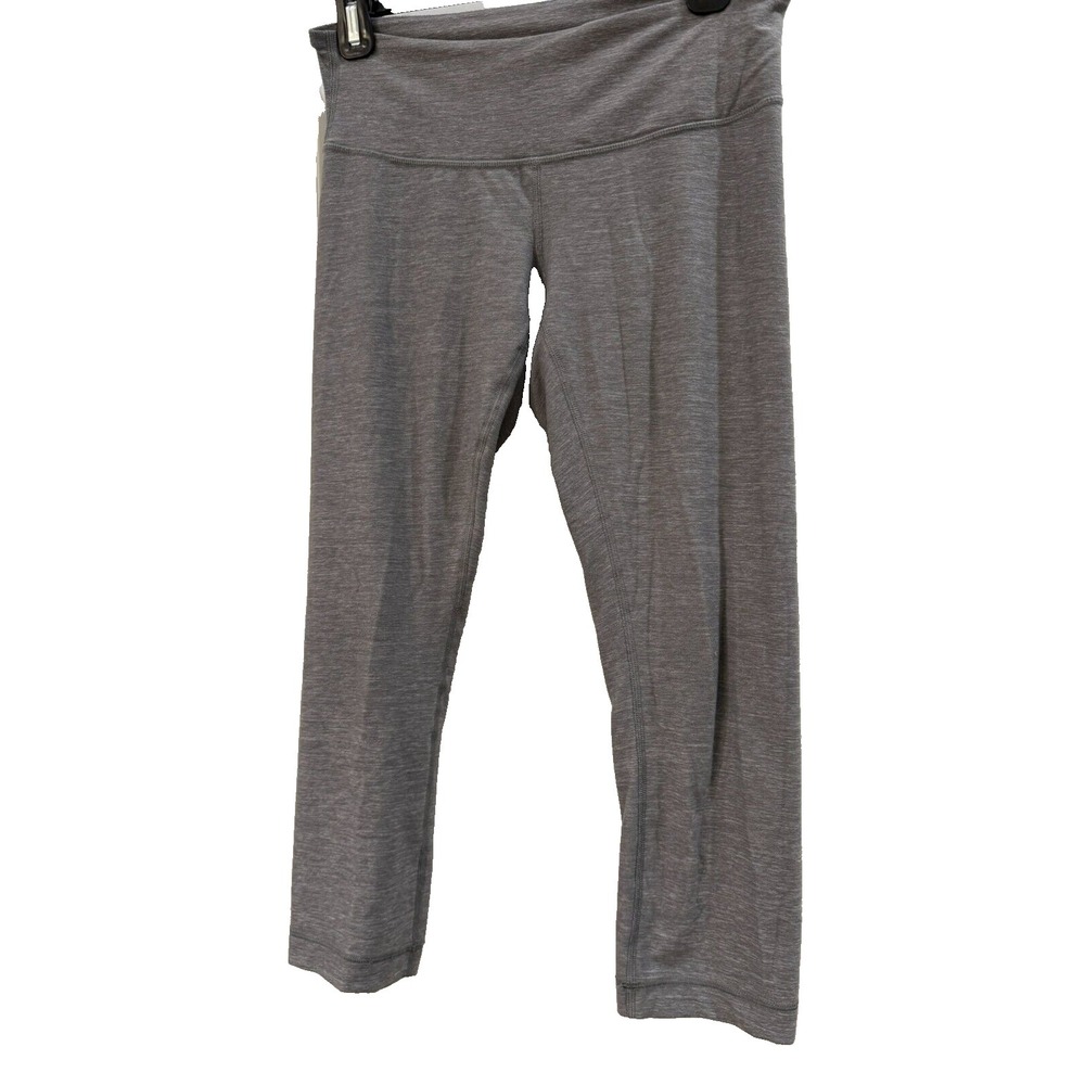 Lululemon Wunder Unders Cropped Grey Leggings Women's size 6